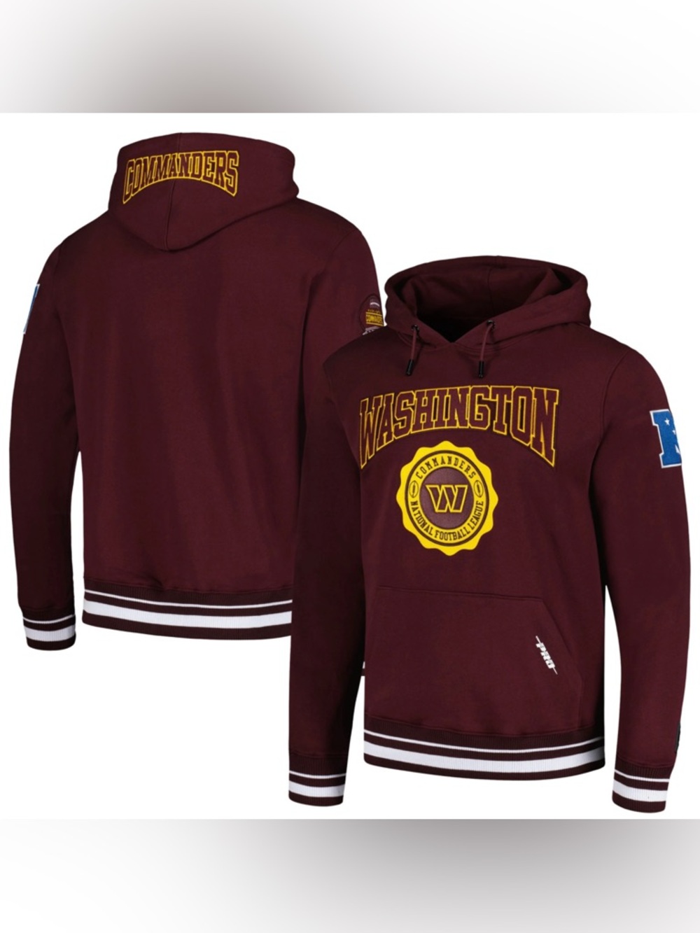Washington Commanders Hoodie XL Pro Standard NFL Burgundy Crest Pullover